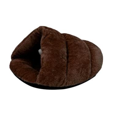 Imagem de Generic Casinha/Toca para Gatos, Quente, Confortável, Macia, Semi-Fechada, Tipo Chinelo, Saco de Dormir para Filhotes Dormirem e Descansarem, CafÉ