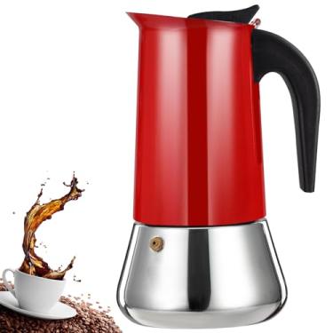 Imagem de DITOSH Máquina de café expresso de aço inoxidável com 12 xícaras, cafeteira italiana, cafeteira italiana, máquina de café mocha greca, cafeteiras clássicas de indução para casa e acampamento, 600 ml