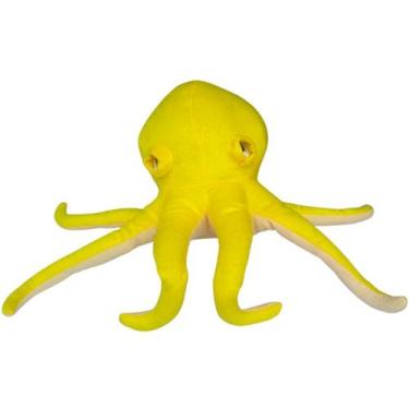 Imagem de Polvo de Pelúcia Amarelo 65 cm Antialérgico - Generica