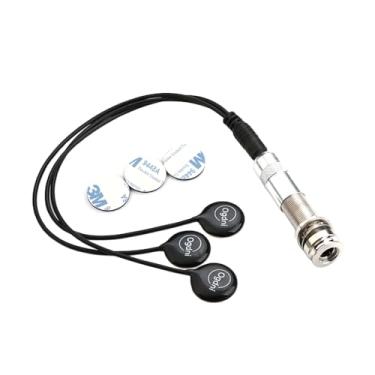 Imagem de Ogdni Microfone de contato piezo para captador de guitarra, 3 transdutores para guitarra acústica