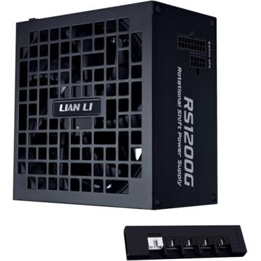 Imagem de Lian Li Fonte de alimentação ATX de mudança rotacional RS 1200W totalmente modular (W/USB Fan Hub) 90° AC Inlet, Cybenetics Platinum, 80+ Gold, ATX 3.1, PCIe 5.1, cabo 12V-2×6, 10 anos de garantia