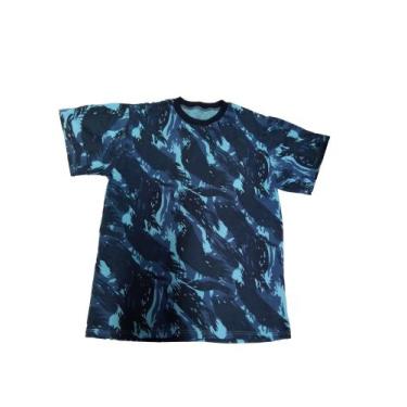 Imagem de camiseta camuflada adulto joven - Lenodi, Azul, GG