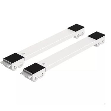 Imagem de Suporte Universal de Alumínio De Base Com Rodinha Para Geladeira Fogão E Máquina De Lavar Lousa Base Carrinho (Kit1-Branco)