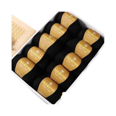 Imagem de Fio De Lã De Alpaca 500g 10 Meadas Médio-Fino 212 Para Tricô De Suéter