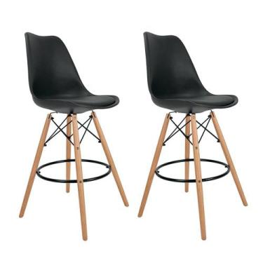 Imagem de Conjunto 2 Banquetas Saarinen Empório Tiffany Preto - Seatco