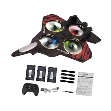 Imagem de MotiveTech Avião RC, Avião de Controle Remoto, Portátil, para, Planador RC, Jato de – Ideia de Presente para Meninos, Adultos E Adolescentes, Bateria Vermelha 3