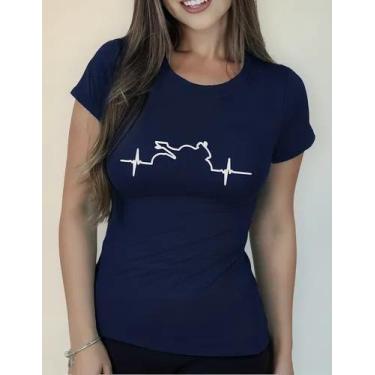 Imagem de Camiseta Camisa Adulto Masculina Feminina Algodão Motoqueiro Motocicli