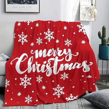 Imagem de Cobertor de flanela de floco de neve de Natal, super macio, leve, para decoração de Natal, sofá-cama, sala de estar, todas as estações
