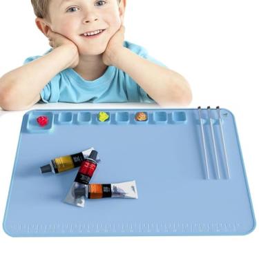 Imagem de tapete de arte,Folha de silicone antiaderente de 24 x 16 polegadas à prova d'água e antiderrapante | Gadgets de pintura duráveis ​​sem desbotamento para pintura, aquarela, guache, faça você mesmo