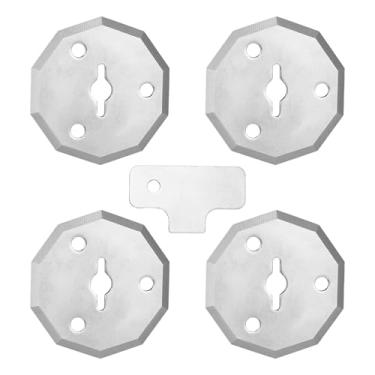 Imagem de 4 Lâminas Rotativas de Reposição para Tesoura Elétrica Fanttik C8 Nano, Lâmina de Aço Inoxidável para Cortar Papelão Plástico Fino Couro Tecido e Papel (Prateada)