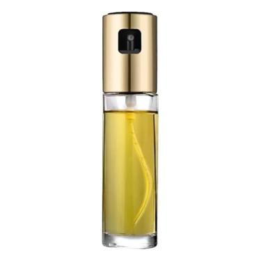 Imagem de Spray Dispensing Bottle Porta Azeite Porta Oleo de Cozinha 100ml em Garrafa de Vidro Azeiteiro para Vinagre Óleo Molhos Galheteiro de Vidro Azeite e Vinagre (Dourado,2 Unidades)