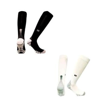 Imagem de Meias De Compressão Masculinas (2, 3 Ou 4 Pares) Para Corrida E Varize