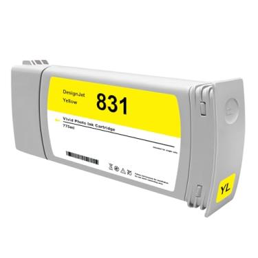 Imagem de Dikarsum Cartucho de tinta amarela 831 CZ685A 831A Tintas de látex 775 ml Substituição para HP 831 para impressora de látex 310 315 330 335 360 365 370 570
