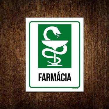 Imagem de Kit 3 Placas Sinalização Hospitalar Farmácia