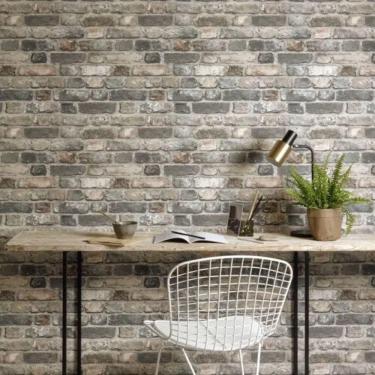 Imagem de Papel De Parede Wanderlust Tijolo Azul Wl2204 - 10m X 0.53m