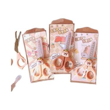 Imagem de Tesoura Mini De Capivara Fofa Para Crianças, Material Escolar, Artesan