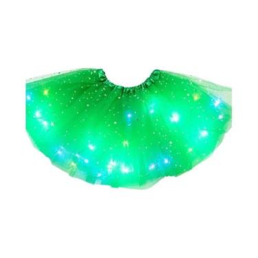 Imagem de Saia De Tule Curta Com Luzes LED Para Mulheres, Mini Tutu Para Fantasi