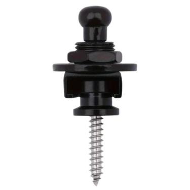 Imagem de Trava Correia Strap Lock Preto Roldana Guitarra Baixo Violao Ukulele C