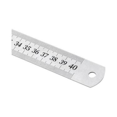 Imagem de Régua Reta De Aço Inoxidável 20cm 30cm 40cm 50cm, Escalas Métricas E I