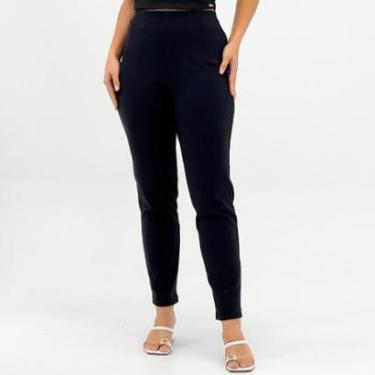 Imagem de Calça Rosa Bella Reta em Tecido Montaria Feminina-Feminino