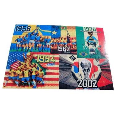Imagem de Quebra-Cabeça Futebol Brasil Campeão Das Copas 60 Peças - Coleção Tea 