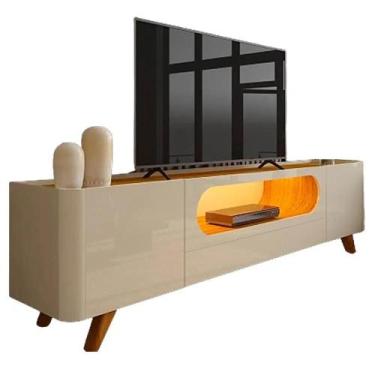 Imagem de Rack Nobre para Tv Até 85 Polegadas 2 Portas 1 Gaveta com Led Gelius C