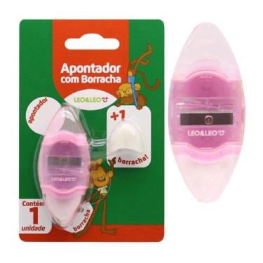 Imagem de Apontador Com Borracha e Refil da Borracha Leo e Leo  - Leo&Leo, Rosa