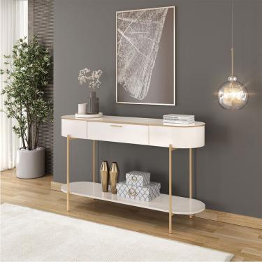 Imagem de Aparador 135 Cm Caren Com 1 Gaveta Dj Moveis Off White