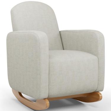 Imagem de Poltrona De Amamentação Com Balanço Orgânica Saori W01 Linho Cru - Lyam Decor