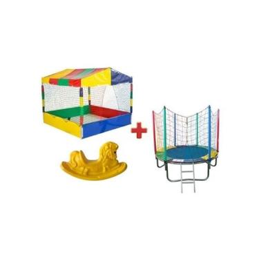 Imagem de Cama Elástica /Pula Pula Nacional 1,83 Redonda m + Piscina de Bolinhas