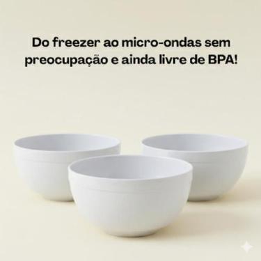 Imagem de Kit Cumbuca Bowl Cores Neutras 600ML Para Sopa E Sobremesa Sopas Caldo
