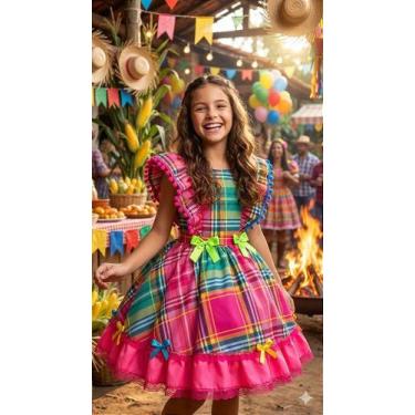 Imagem de Vestido Junino Infantil Luxo Quermesse do Encanto - Festa Junina - no-