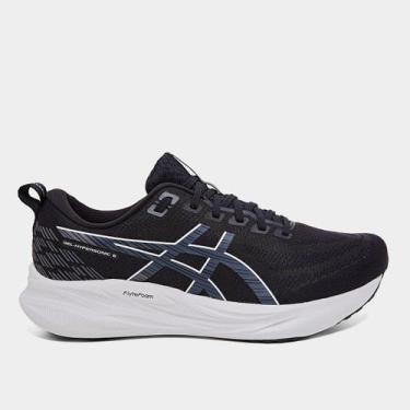 Imagem de Tênis Asics Gel-Hypersonic 6 Masculino, Preto, Branco, 40