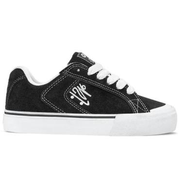 Imagem de Tênis Qix Unissex Camurça Chorão Park  Preto Branco, Preto, 35