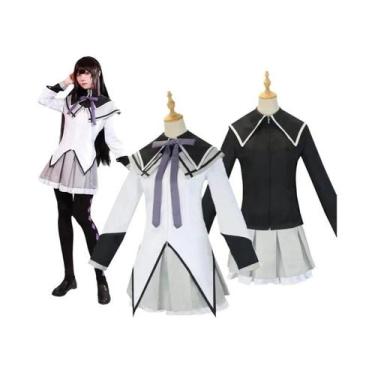 Imagem de Fantasia Completa Homura Akemi Madoka Magica Puella Magi Cosplay - Uni