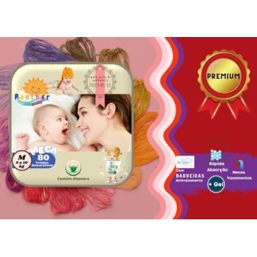 Imagem de Fraldas Panther Premium Mega - M Pc com 80 Fraldas, 5kg, M