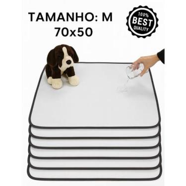 Imagem de Kit 6 Tapetes Higiênicos Laváveis 70x50cm Super Absorventes até 200 La
