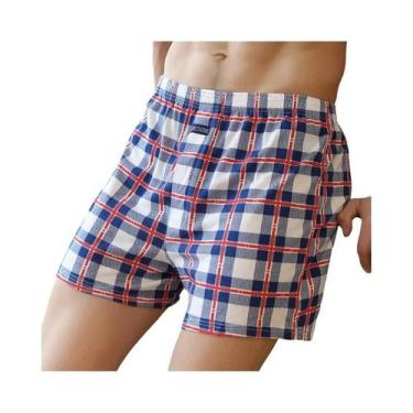 Imagem de Cuecas Boxer Masculinas plus Size De Algodão Respirável Com Estampa Xa