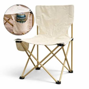 Imagem de Cadeira Dobrável para Camping, Praia e Pesca 42x42x72cm com PortaCopos