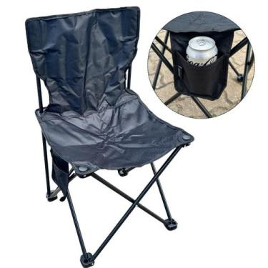 Imagem de Cadeira Dobrável para Camping, Praia e Pesca 42x42x72cm com PortaCopos