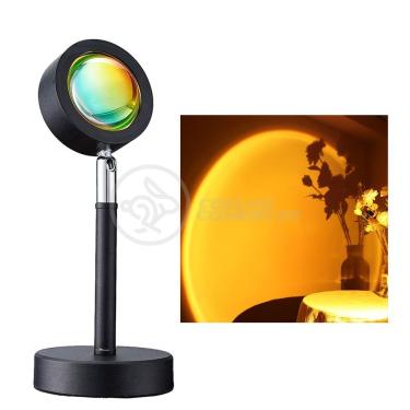 Imagem de Luminária Projetor Smart Tech Mini Ring Light Sunset Pôr do Sol para Ambiente Decorativo USB 5V 5W Amarelo