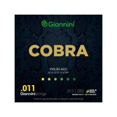 Imagem de Encordoamento Para Violão Aço .011 Série Cobra Giannini