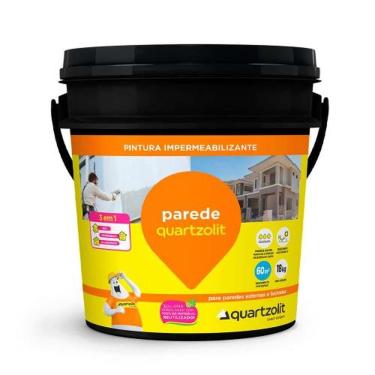Imagem de Impermeabilizante para Parede Impermeabilizante Parede Premium Branco 18KG Proteção Contra Umidade Quartzolit