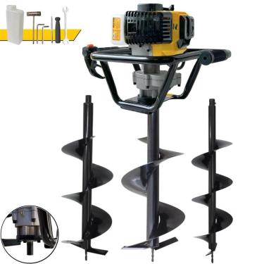 Imagem de Perfurador de Solo PSL517 à Gasolina 51,7CC 1,8HP com Brocas 80x20CM e 80x25CM Lynus