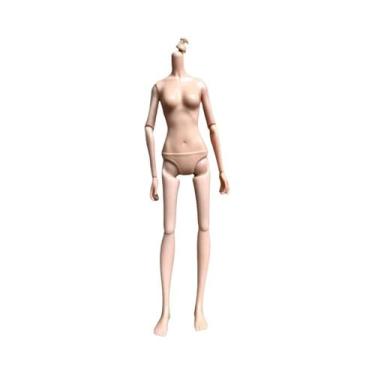 Imagem de Cabeça De Boneca 1/6 Bege Marrom Branco Com Óculos E Cílios Compatível