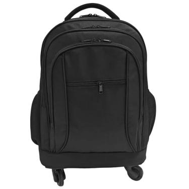 Imagem de Mochila Com Rodinhas + Alças De Costas Reforçada Masculina Impermeável - Man Wheels - Yins Preto