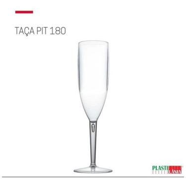 Imagem de Taça de Champagne 180ML Acrílico Resistente para Festa Transparente Kit 12 Unidades Higipack