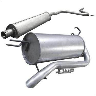 Imagem de Kit Escapamento Abafador+ Traseiro Palio Weekend 1.8 10 A 11 - ScapJá