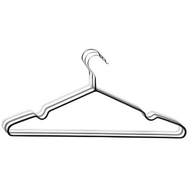 Imagem de Kit de Cabides CK1487 para Organização de Roupas em Aço Inox e Plástico Resistente para...