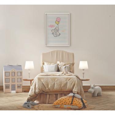 Imagem de Quadro Infantil Decorativo Voando Alto Retangular 20X30 em Vinil com Ou sem Vidro Madeira